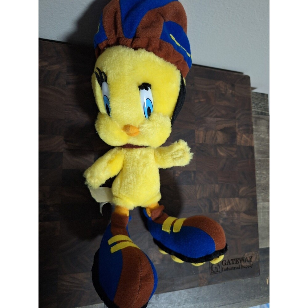 VTG 1998 Looney Tunes Tweety Bird Plush 12" Roller Skates Helmet ACE Play-By-Pla